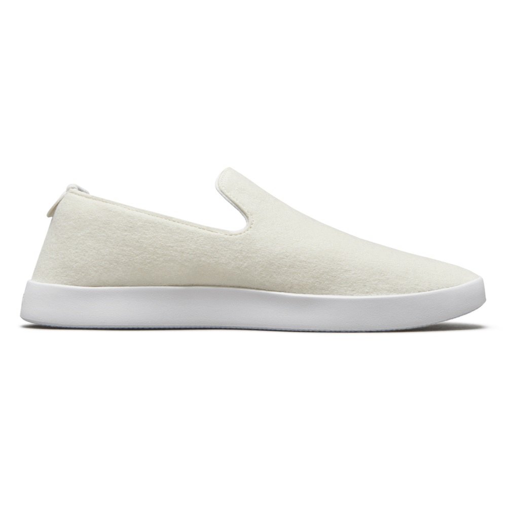 Allbirds Men\'s Slip-Ons White - Wool Loungers - 80243FOYR